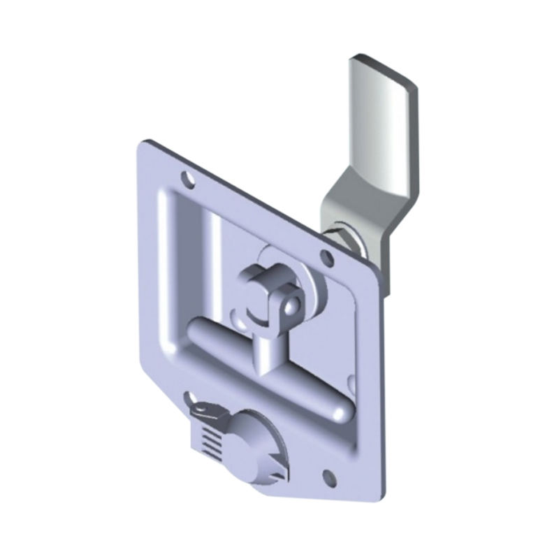 Polished T Handle Lock for Truck Security Durable Anti-Theft Recessed Paddle Folding Lock with Key Unlock Way