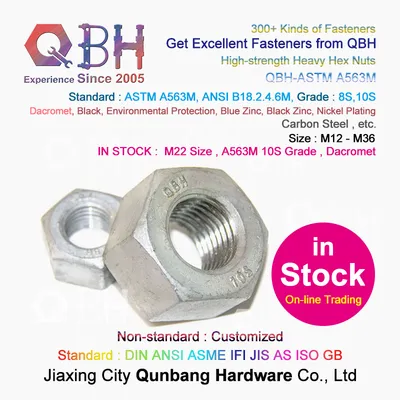 15% off in Stock Online Safety Trading ANSI B18.2.4.6m ASTM A563m M22 Size A563m 10s Grade Dacromet High-Strength Heavy Hex Nuts