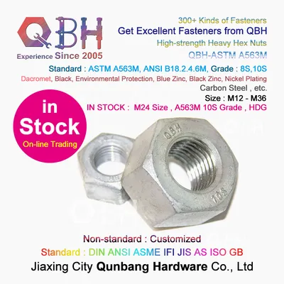 15% off in Stock Online Safety Trading ANSI B18.2.4.6m ASTM A563m M24 Size A563m 10s Grade HDG High-Strength Heavy Hex Hexagonal Nuts