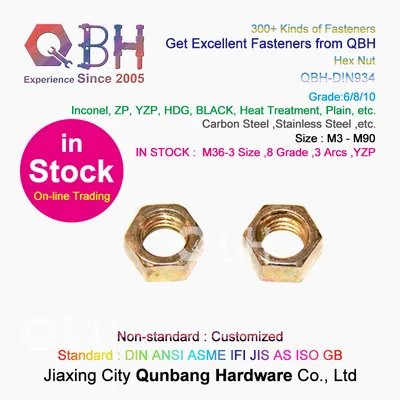 15% off in Stock Online Safety Trading DIN934 M36-3 Size 8 Grade 3 Arcs Yzp Hex Nuts