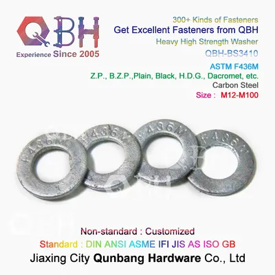 15%off in Stock Online Safety Trading Qbh Custom-Made OEM ODM ASTM F436m M24 Hardened Steel Carbon Steel HDG Metal Flat Round Joint Ring
