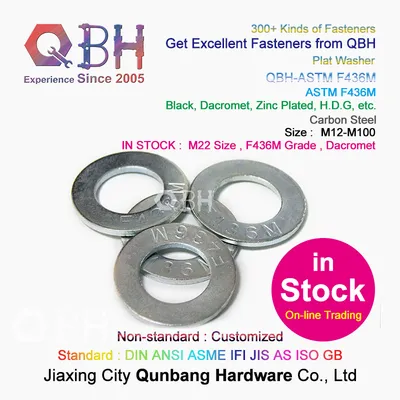 15% off in Stock on-Line Online Trading Qbh Fastener M22 Dacromet ASTM F436m High-Strength Steel Plat Washer