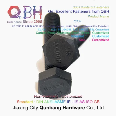 Black Half Thread Metric Heavy Hex Structural Bolts Fastener Hardware Heavy Hex Bolt