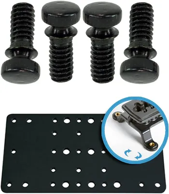 Cam Caddie Scorpion Ex Cheese Plate Hardware W/Non-Slip Rubber Coated Feet (4 Pack) of Replacement ¼ 