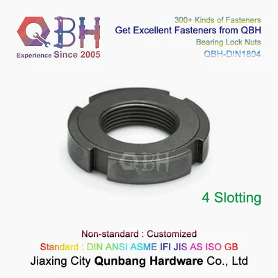DIN 1804 Slotted Round Nuts Carbon Steel Black Zp HDG Dacromet