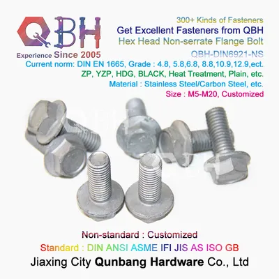 DIN6921 Hexagon Flange Bolts Metric Without Serration HDG