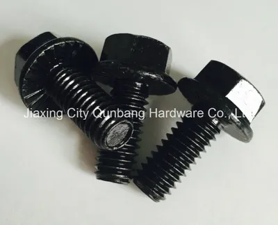 Flange Bolts (M5-M20 Black Zinc Plated Cl. 4.8/6.8/8.8/10.9 DIN6921)