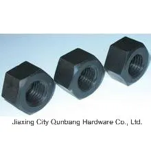Heavy Hex Nuts (Black 1/4