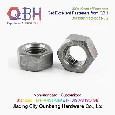 ISO 4033 Plain Class 6/8/10 M3-M80 Carbon Steel Uni5587/ISO4033 Hexagon Nuts