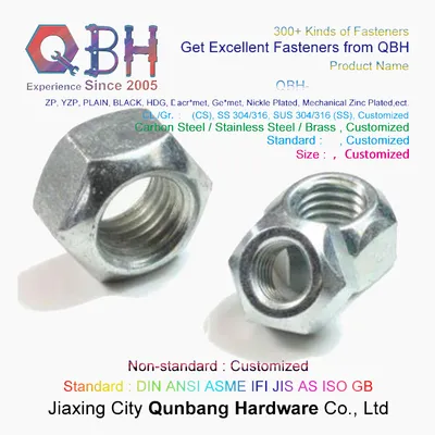ISO7719 Class 10 Hardware Fastener Hexagon Nuts All-Metal Hexagon Lock Nuts