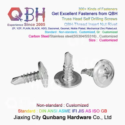 Metal Screw Truss Head Automatic Drilling Screw with Zinc