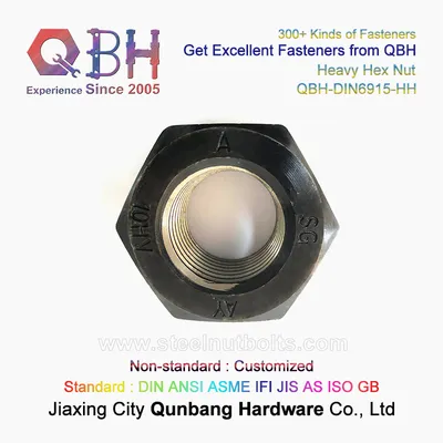 Qbh Carbon Steel High Strength Heavy Hex Nuts DIN6915