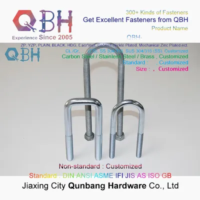 Qbh Carbon Steel Right Angle Bend U Bolt Square U-Bolt