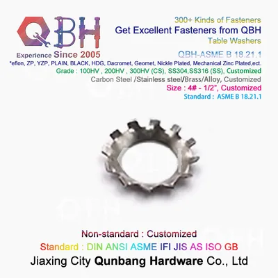 Qbh Customized ASME B 18.21.1 Tractor Parts - Ex. Toothed Washers