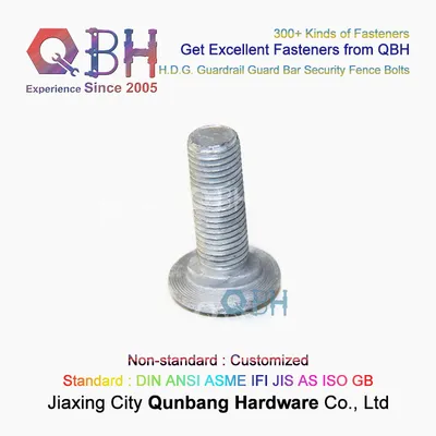 Qbh Customized Carbon Steel HDG H. D. G. Hot DIP Galvanizing Highroad Guard Rail Screws