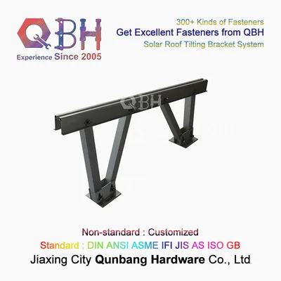 Qbh Customized OEM ODM Solar Power Energy Photovoltaic PV Module Panel System Mounting Frame Rack Bracket Stand Aluminum Extruded Extrusion Channel Profile