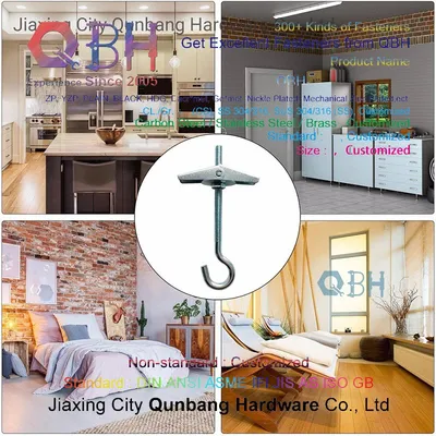 Qbh Customized OEM ODM Spring Butterfly Toggle O Hook Expansion Wall Anchor Bolt
