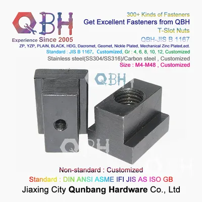 Qbh Customized Section Aluminium Profile M4-M48 T-Slot JIS B 1167 Standard