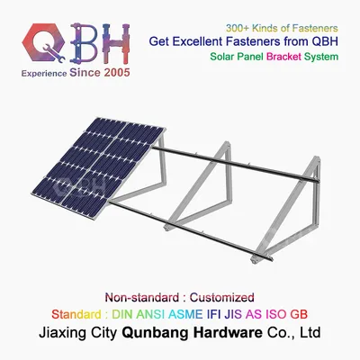 Qbh Customized Solar Power Energy PV Photovotaic Panel Mount Mounting System Metal Stainless Steel/Aluminum Aluminium Extrusion Profile Racks
