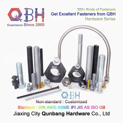 Qbh Customized Standard Non-Standard Plain Black Yellow Blue Zinc Nickle Plated HDG Hot DIP Galvanizing Dacromet Geomet Carbon Stainless Steel Screw/Bolt/Nuts