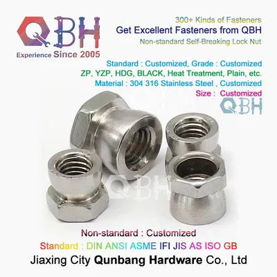 Qbh Customized Tamper Proof Stainless Steel SS304 SS316 A2 A4 / Carbon Steel Anti-Theft Locking Hex Head Subuliform Body Breakaway Security Twist Shear Fastener