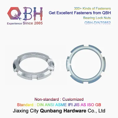 Qbh DIN70852 DIN981 DIN1804 Carbon Stainless Steel Round Head 6 or 4 Slotted Check Nut Checknut