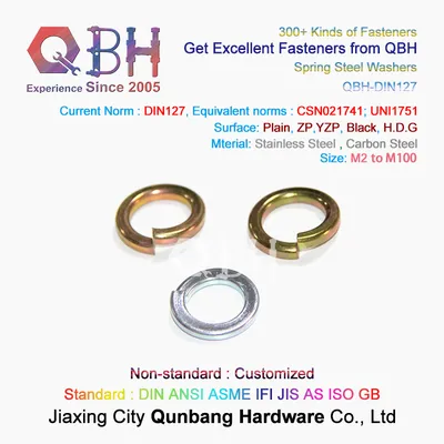 Qbh Fastener Hardware Parts Supply High Quality Zp/HDG Spring Washer