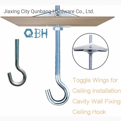 Qbh Heavy Duty Ceiling Mounting Pendant Durable Switch Wing Hook Hanging Plant Aluminum 5050/5154 Carbon Stainless Steel Customized Wall Fixing Screw