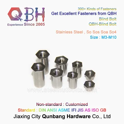 Qbh Mechanical Hydraulic Pneumatic Press Female Thread Thru-Hole Hexagon Hex Self-Clinching Drilling Tapping Standoffs Stainless Steel Blind Rivet