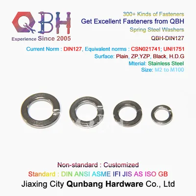 Qbh Stainless Steel DIN127b for Wood Constructions Spring Washer