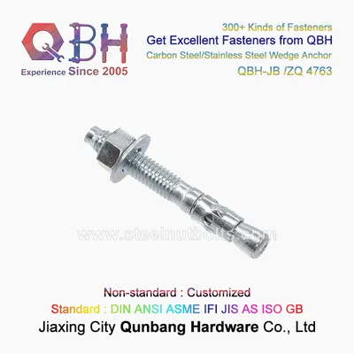 Qbh Standard Customized Carbon Stainless Steel and Zinc Plated Jb /Zq 4763 Wedge Anchor Car Repair Gecko