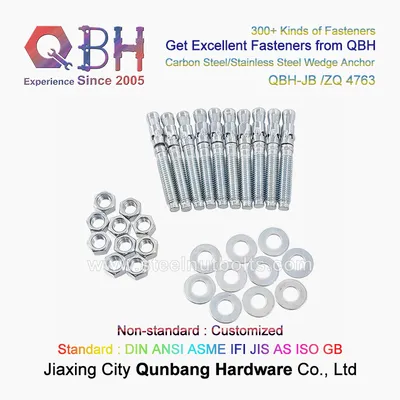 Qbh Standard Customized Carbon Stainless Steel and Zinc Plated Jb /Zq 4763 Wedge Anchor Car Repair House Lizard