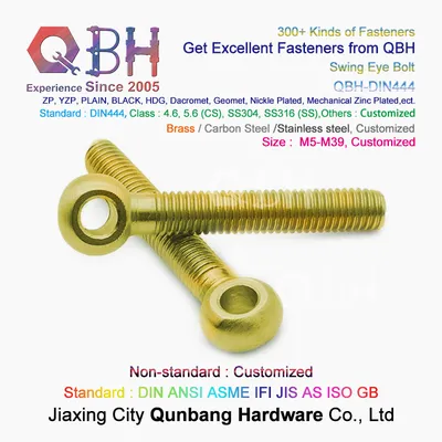 Qbh Yellow Zinc Plated Yzp Zinc-Plated Plating Fisheye DIN444 Fish Eye Swivel Bolts