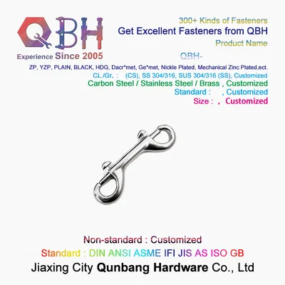 Stainless Steel Double End Bolt Clips 100mm Heavy Duty Snap Hook for Sucba Diving Pet Chain